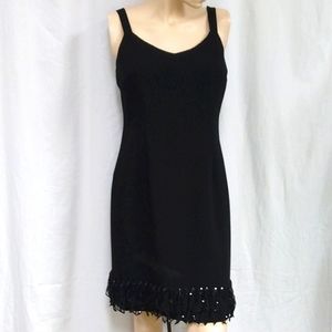Vintage Albert Nipon Black Sleeveless Dress, Size 12P